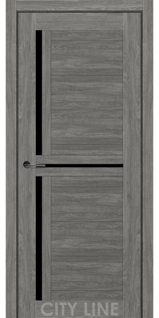 Межкомнатные двери CityLine Express FLORUS korfad-express-florus-artvud-grei-oscar-collection-s-cernym-steklom